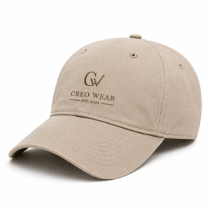 Creo Wear Classic Cotton Baseball Cap – Sand Beige